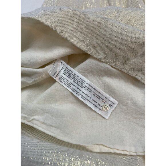 Mango Kids Gold Metallic Baby Girls Dress 18-24 M Ruffle Sleeves Formal - Picture 4 of 6